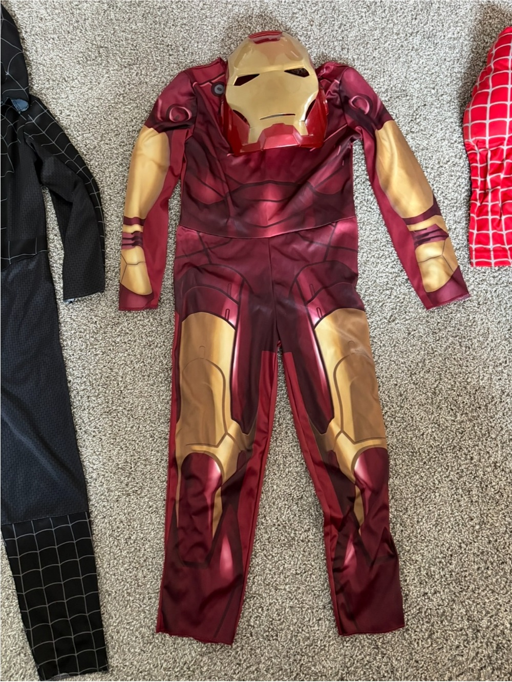 Kids Metallic Red & Gold Iron Hero Costume with Mask